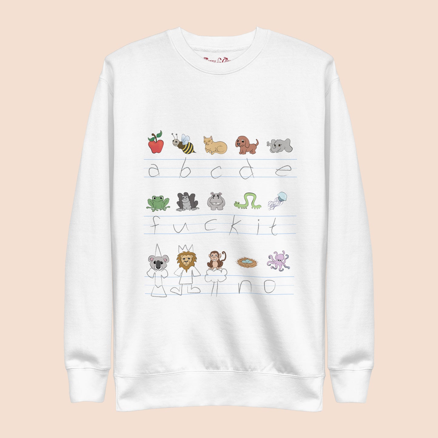 Demotivational Alphabet - Unisex Premium Cotton Blend Sweatshirt