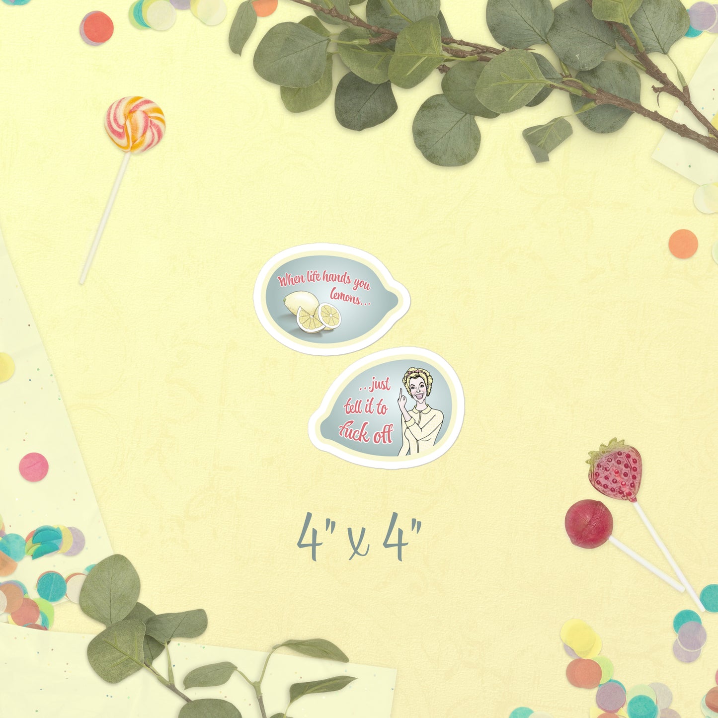 Lemon Lady - Double Sticker