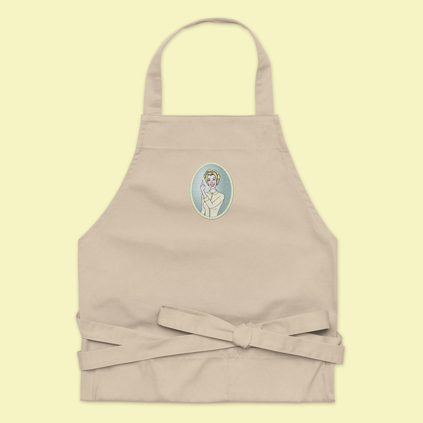 Lemon Lady - Embroidered Organic Cotton Apron