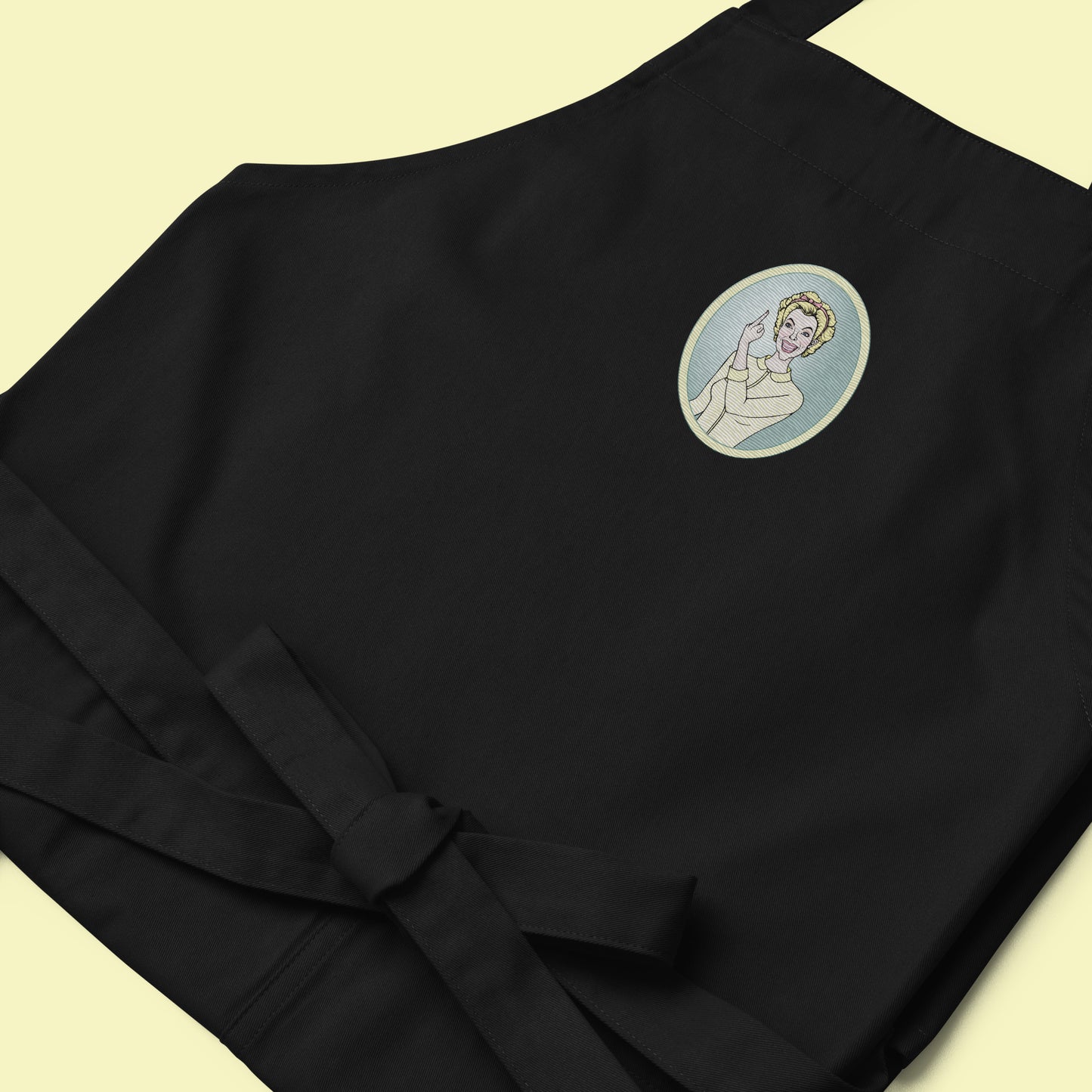 Lemon Lady - Embroidered Organic Cotton Apron