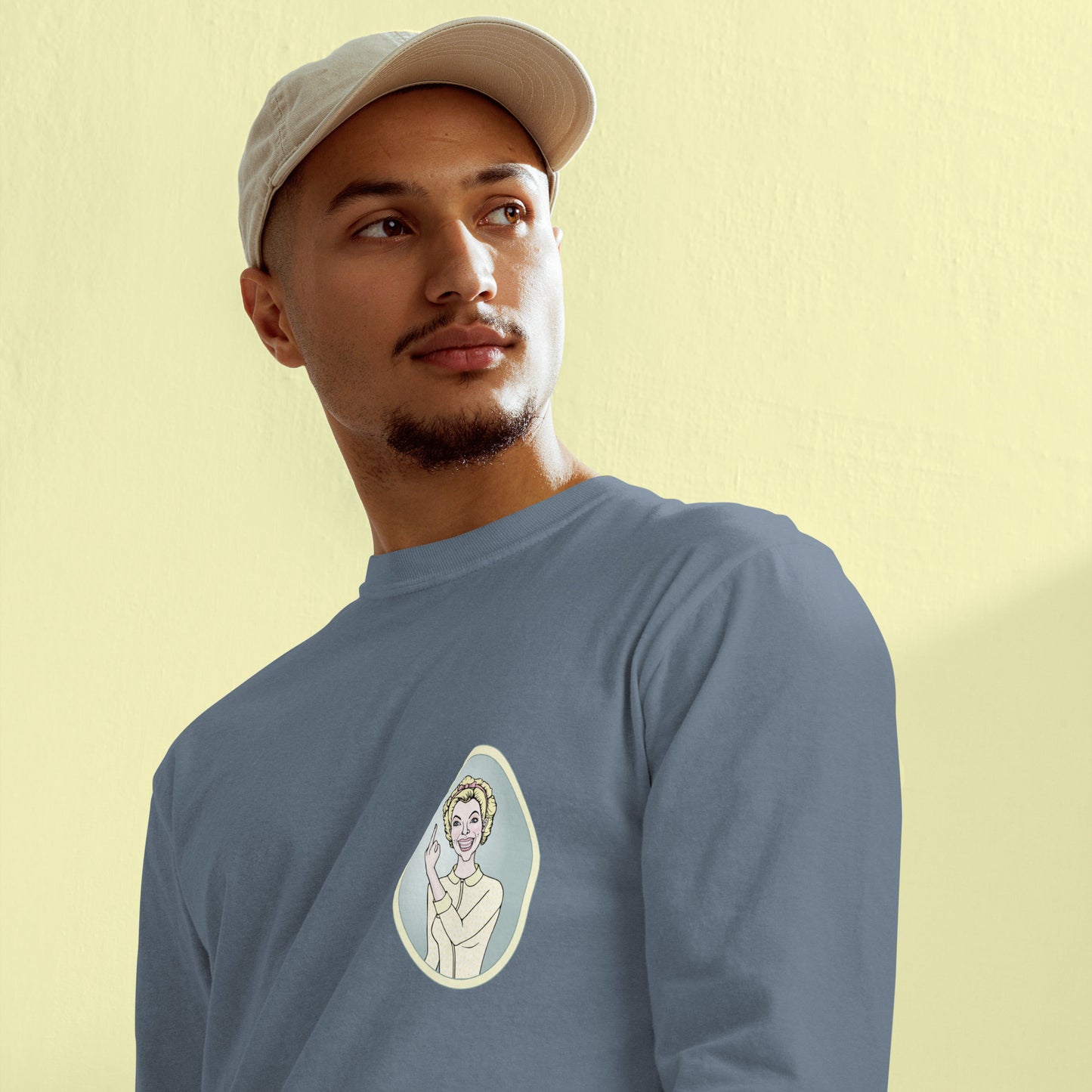 Lemon Lady - Unisex Long-Sleeve Heavyweight Cotton Shirt