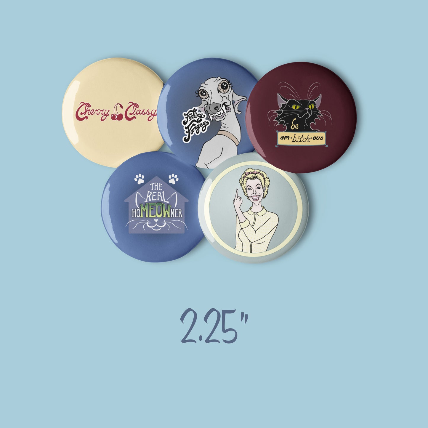 Variety Pack of Pin Buttons