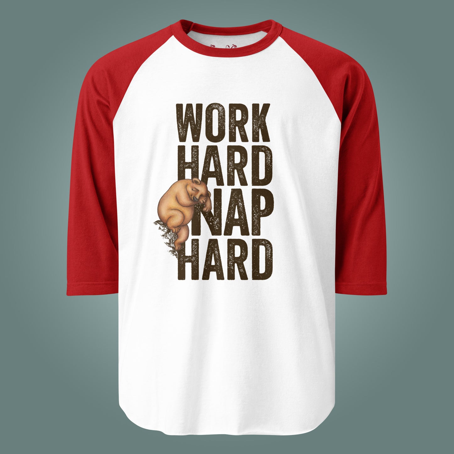 Work Hard, Nap Hard - Unisex Cotton Baseball / Raglan Shirt