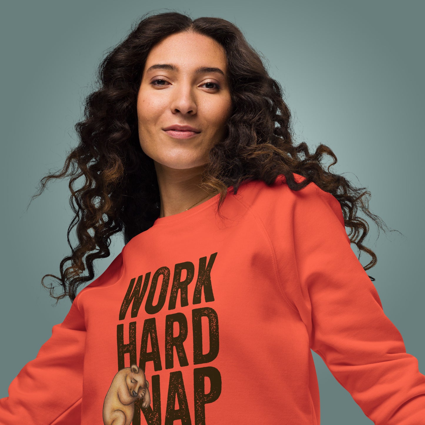Work Hard, Nap Hard - Unisex Organic Cotton Blend Sweatshirt