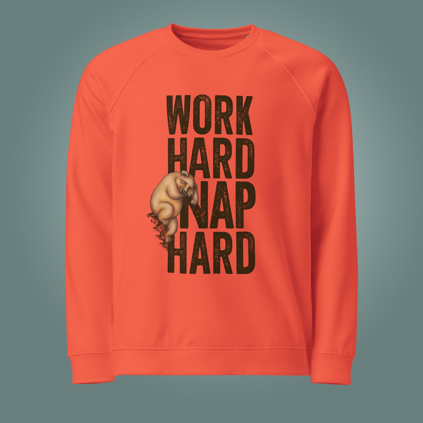 Work Hard, Nap Hard - Unisex Organic Cotton Blend Sweatshirt