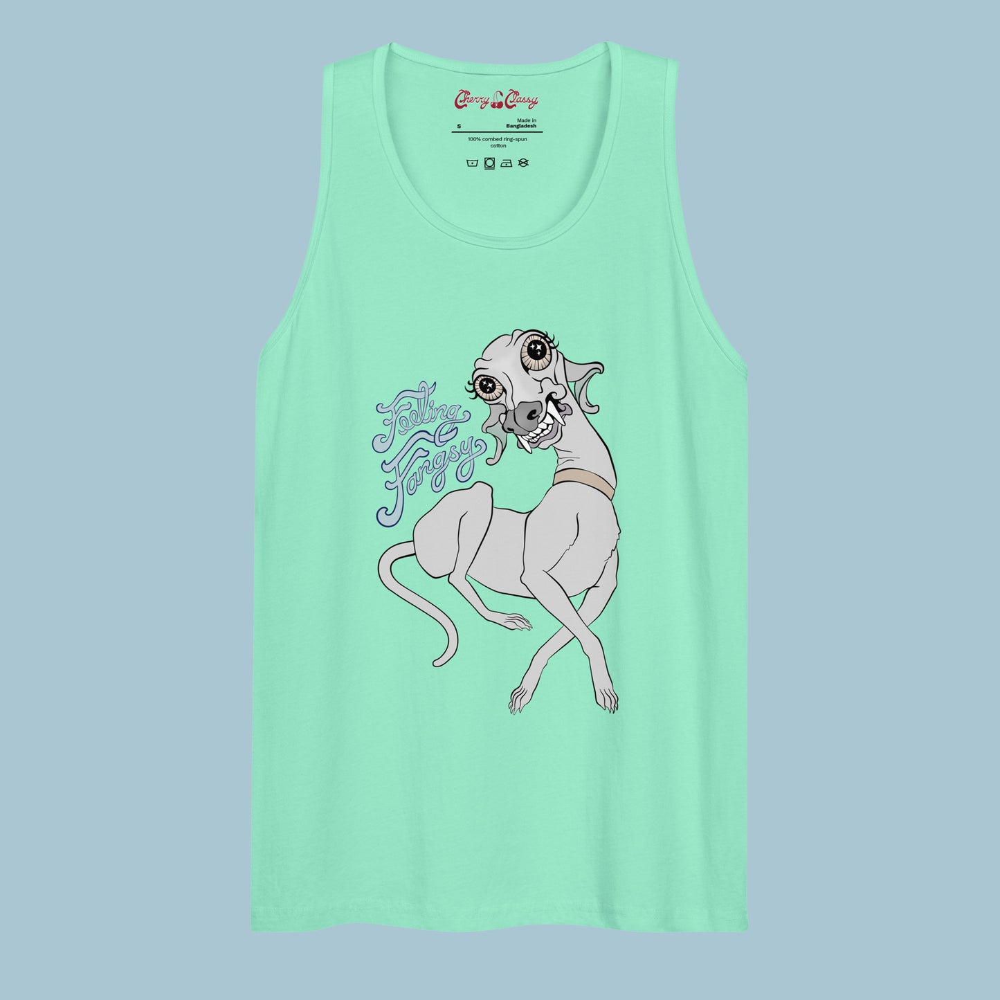 Feeling Fangsy - Men’s Wide Neck Cotton Tank Top