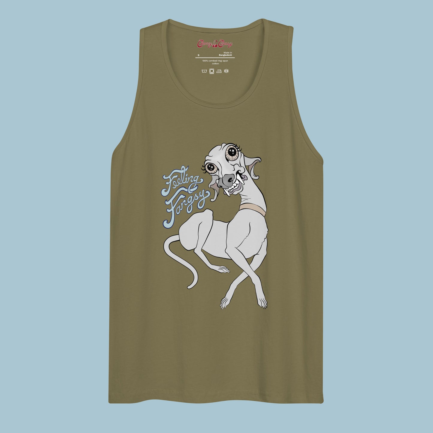 Feeling Fangsy - Men’s Wide Neck Cotton Tank Top
