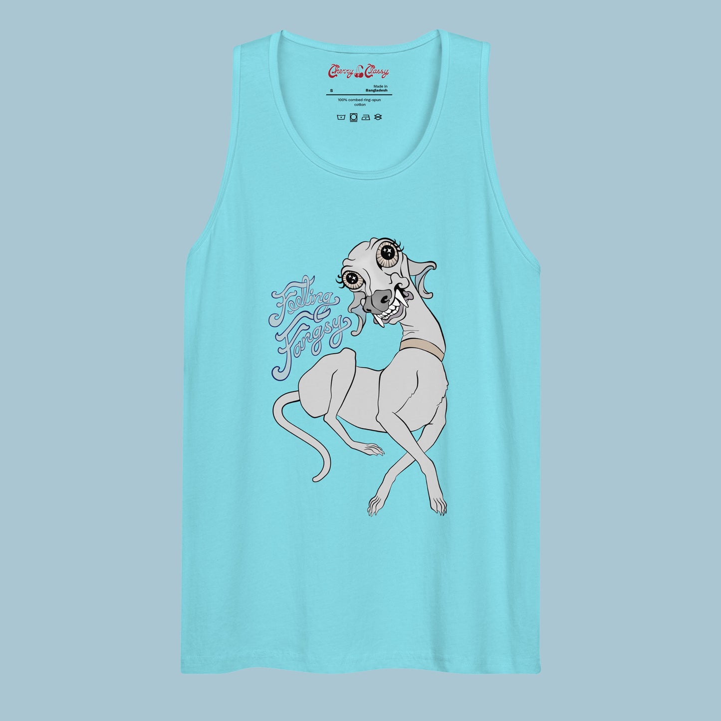 Feeling Fangsy - Men’s Wide Neck Cotton Tank Top