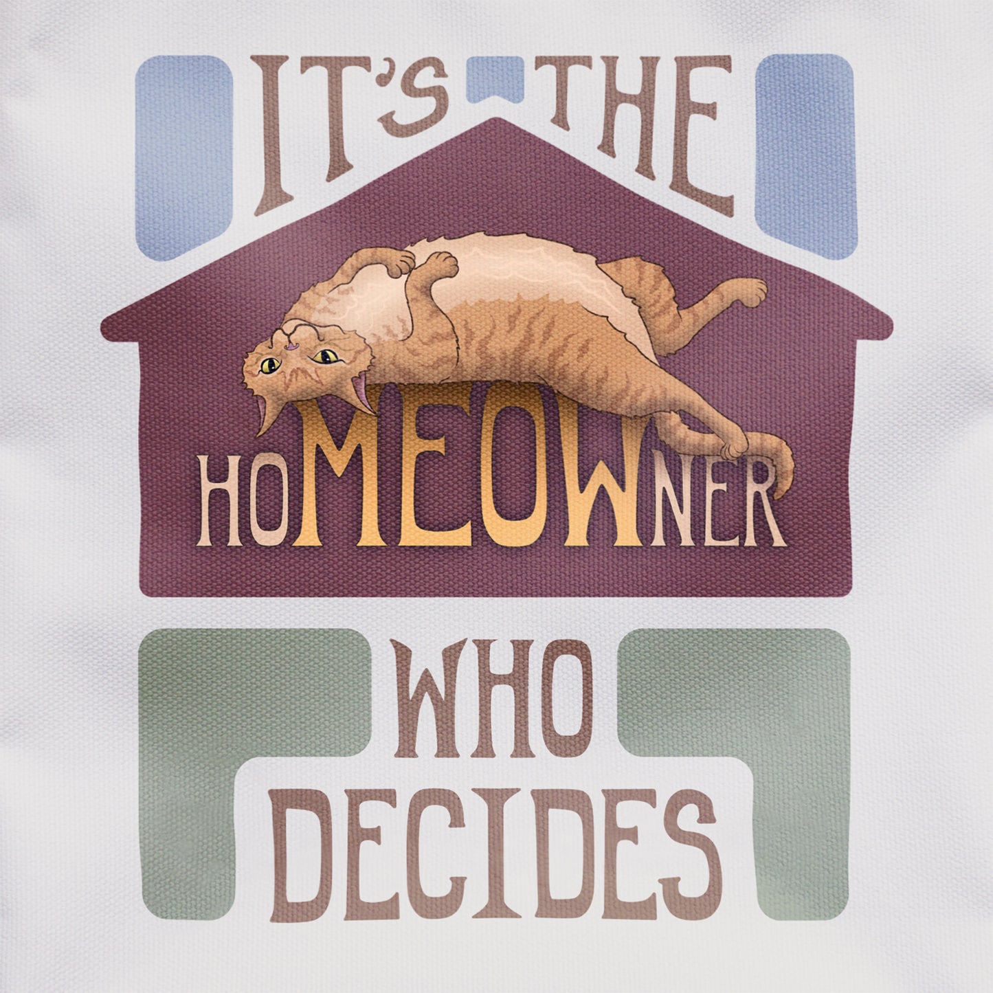 hoMEOWner - Medium Tote, Short Hair Orange Tabby Cat