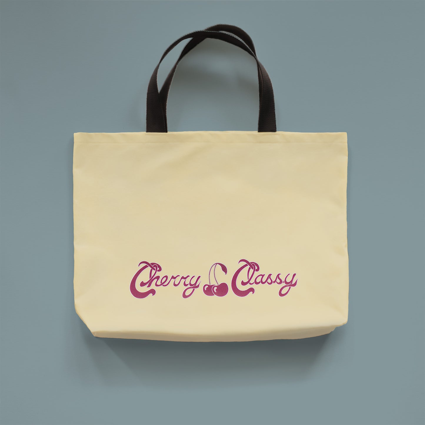 Ambitchous - Large Cotton Tote, Butter Yellow Back