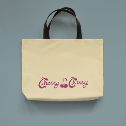 Ambitchous - Large Cotton Tote, Butter Yellow Back