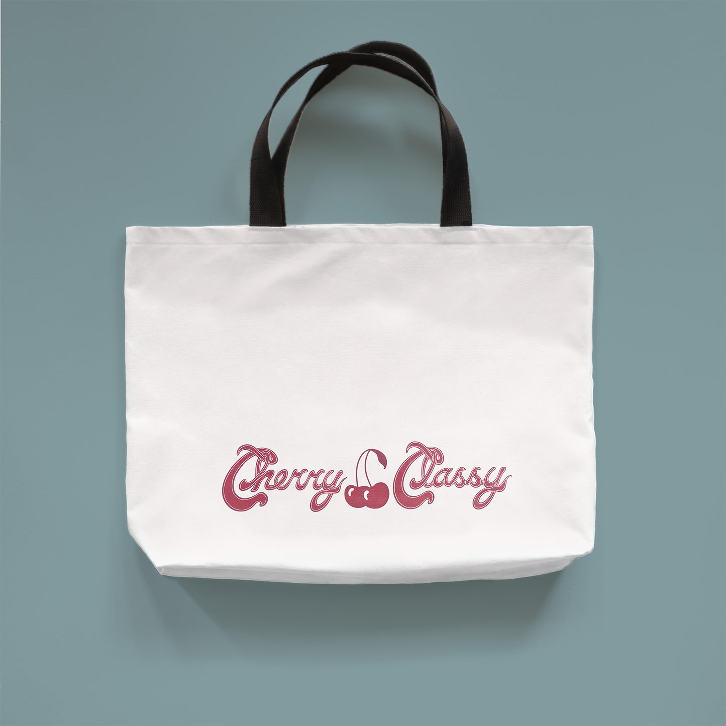 Ambitchous - Large Cotton Tote, White Back