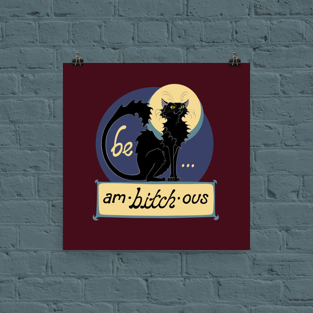 Ambitchous - Square Semi-Glossy Poster / Art Print