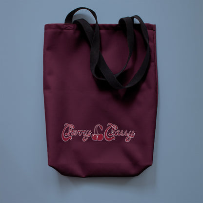 Ambitchous - Medium Tote, Merlot Back