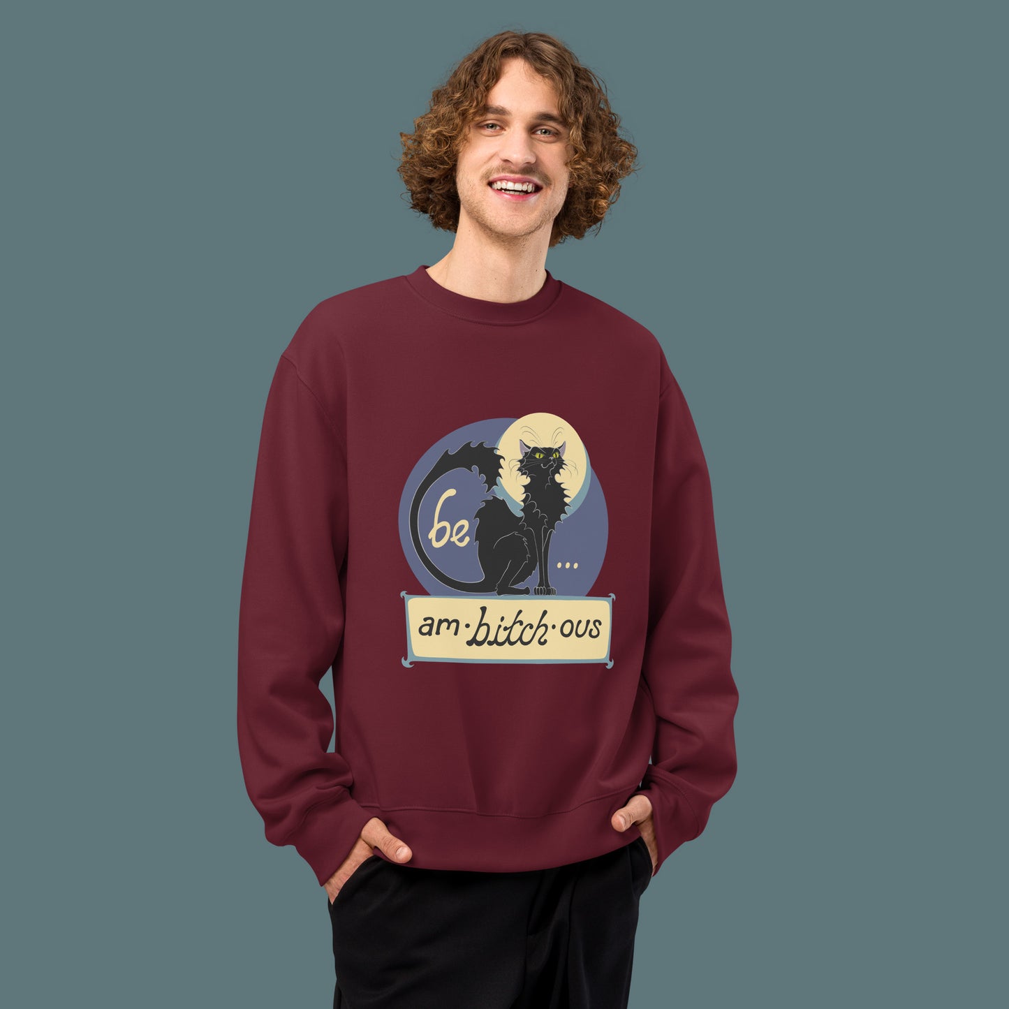 Ambitchous - Unisex Oversized Heavyweight Cotton Blend Sweatshirt