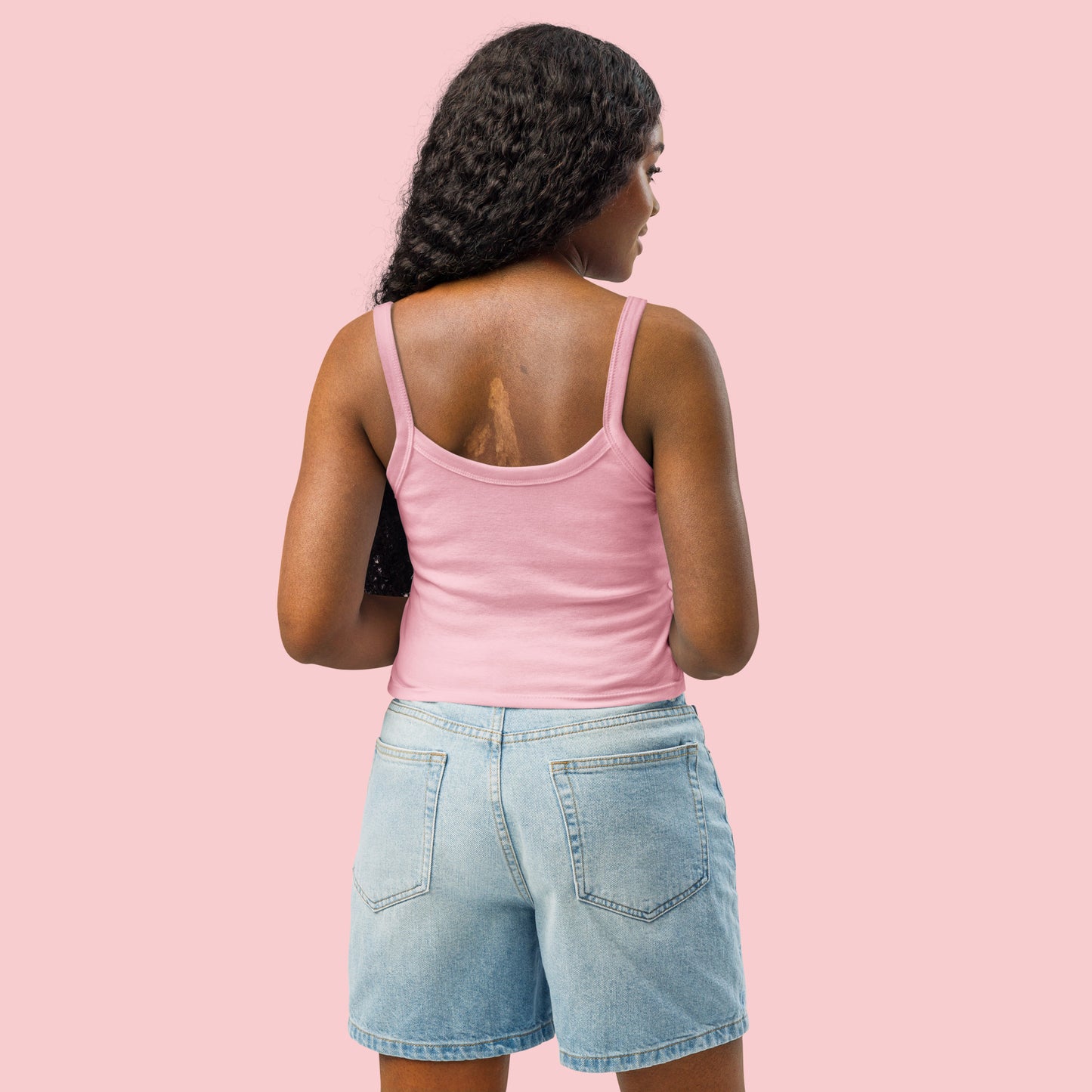 Cherry Classy Icon - Embroidered Women’s Micro-Rib Cotton Blend Tank Top