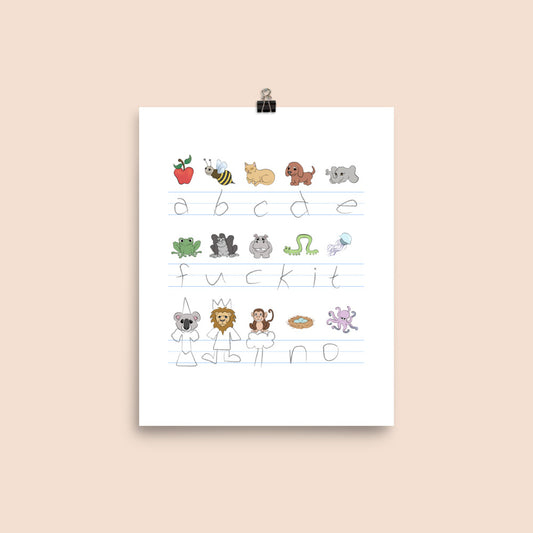Demotivational Alphabet - Matte Poster
