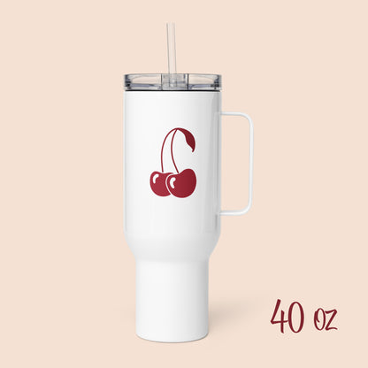 Demotivational Alphabet - Stainless Steel Travel Mug with Handle