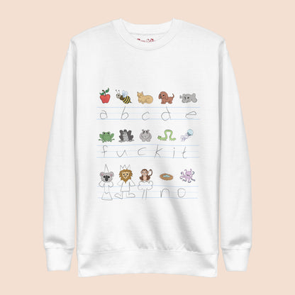 Demotivational Alphabet - Unisex Premium Cotton Blend Sweatshirt