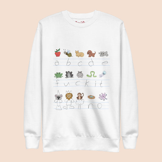 Demotivational Alphabet - Unisex Premium Cotton Blend Sweatshirt