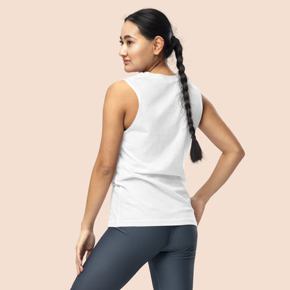 Demotivational Alphabet - Unisex High Neck Cotton Muscle Shirt