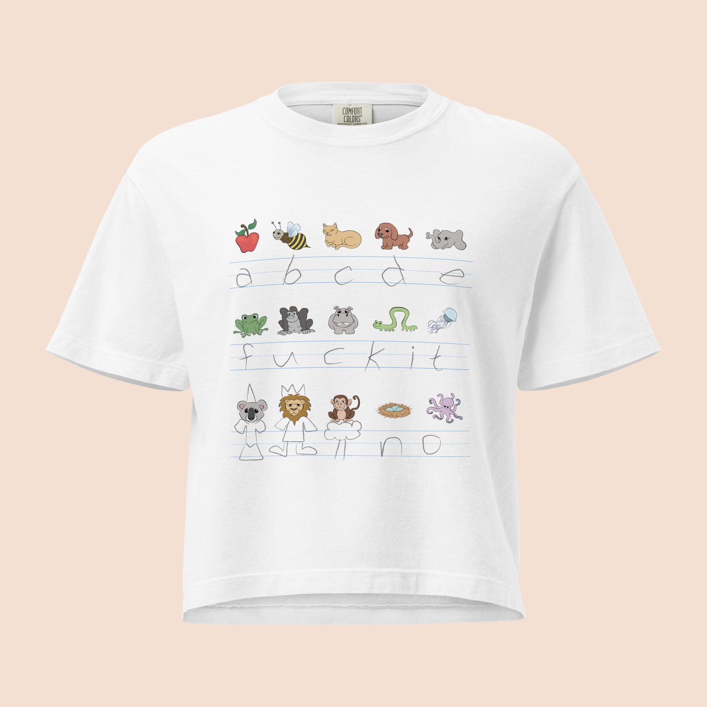 Demotivational Alphabet - Women’s Boxy Heavyweight Cotton T-Shirt