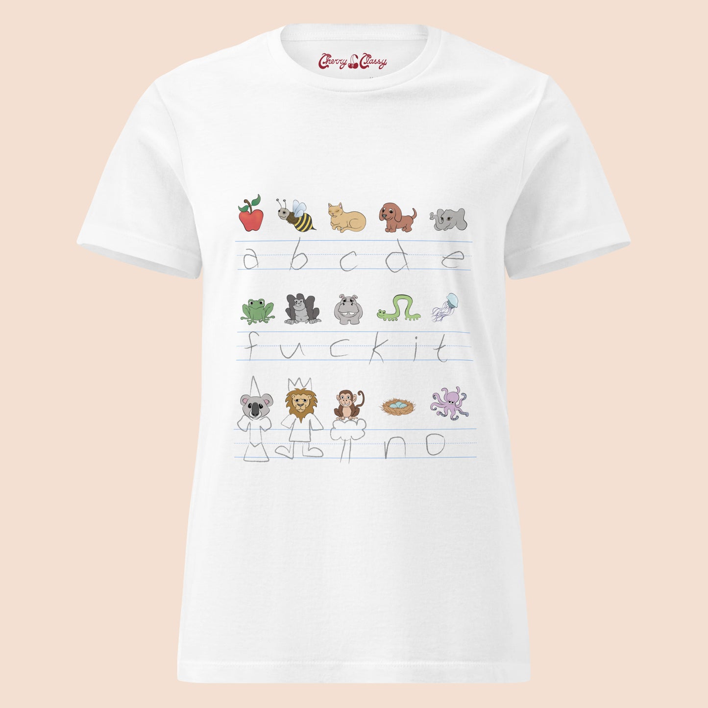 Demotivational Alphabet - Women’s Slim Fit Cotton T-Shirt
