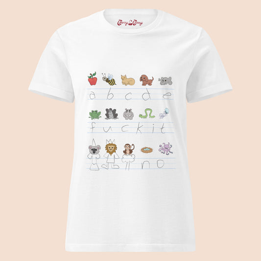 Demotivational Alphabet - Women’s Slim Fit Cotton T-Shirt
