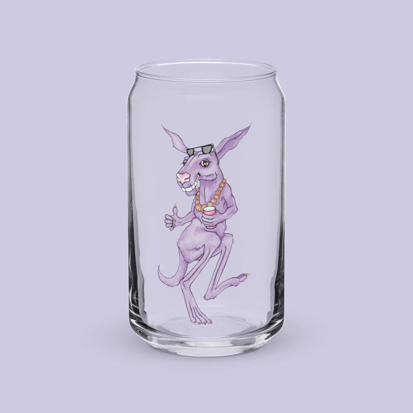Dream Kangaroo - Can-Shaped Glass