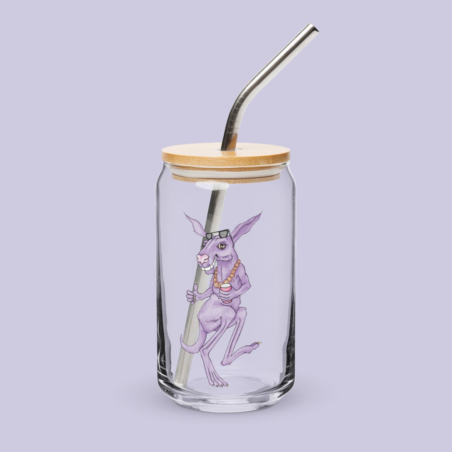 Dream Kangaroo - Can-Shaped Glass