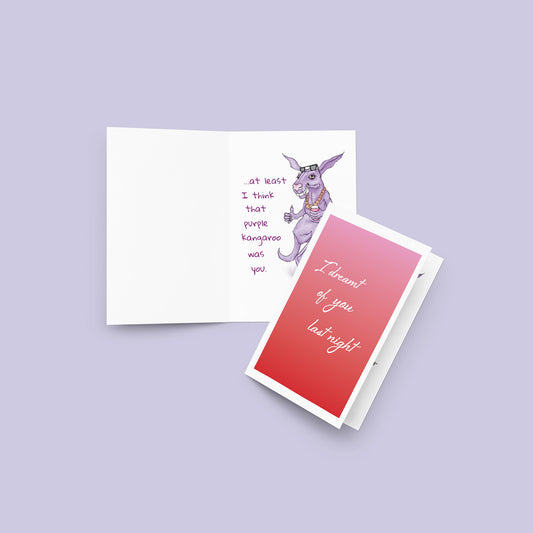 Dreaming of You, Kangaroo - Greeting Card