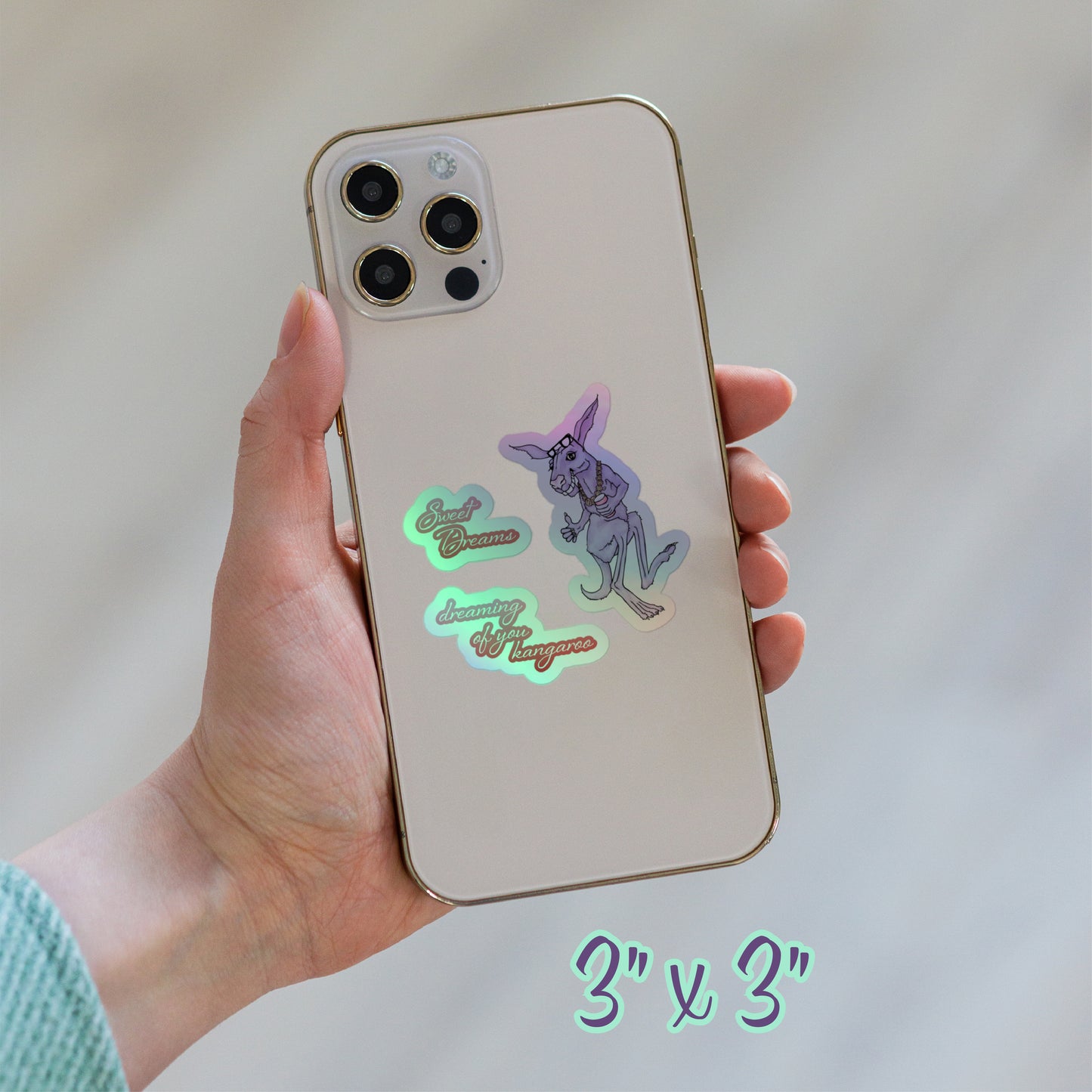Dreaming of You, Kangaroo - Holographic Stickers