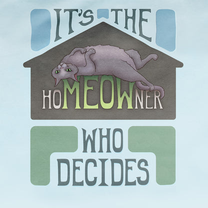 hoMEOWner - Large Cotton Tote - Short Hair Grey Cat