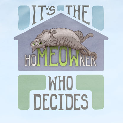 hoMEOWner - Large Cotton Tote - Short Hair Grey Tabby Cat