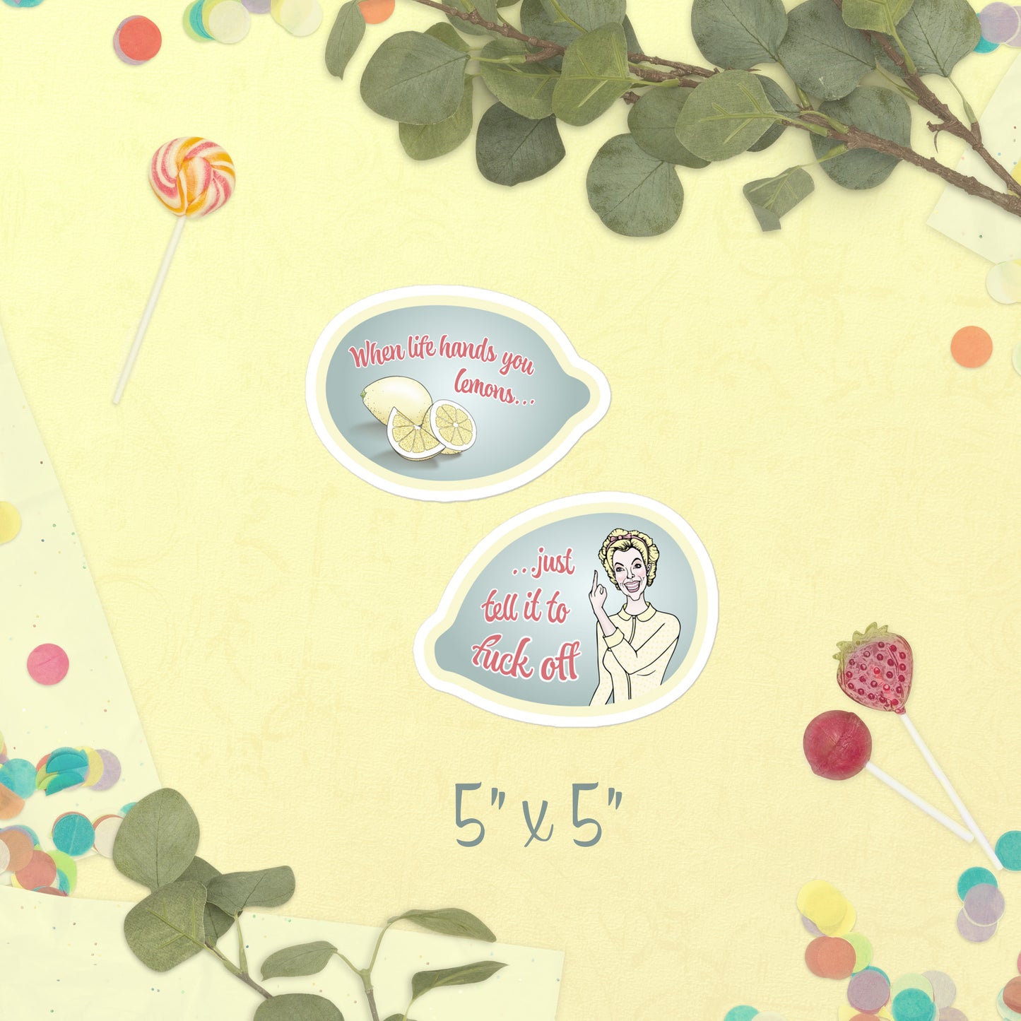 Lemon Lady - Double Sticker