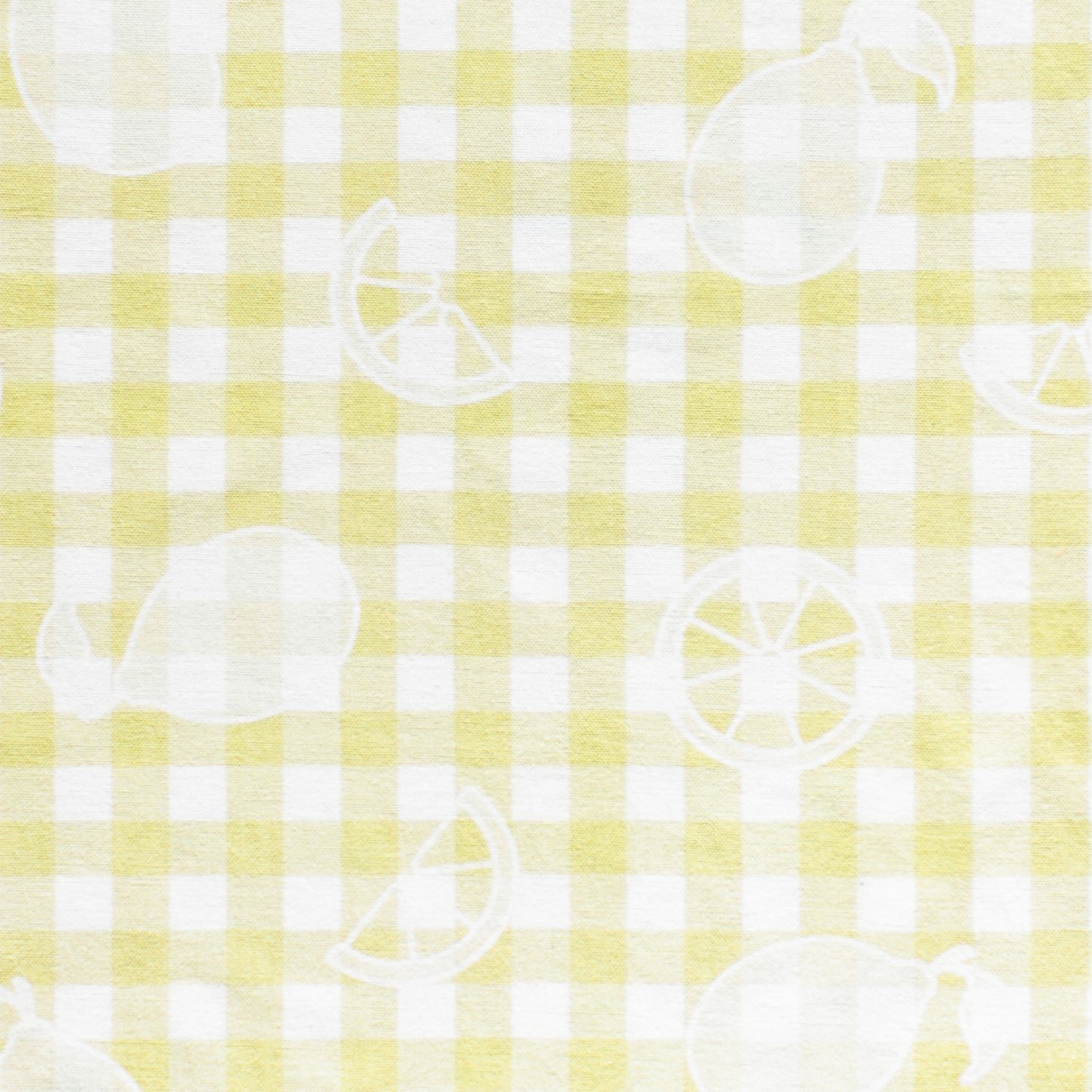 Lemon Gingham Checker Tea Towel