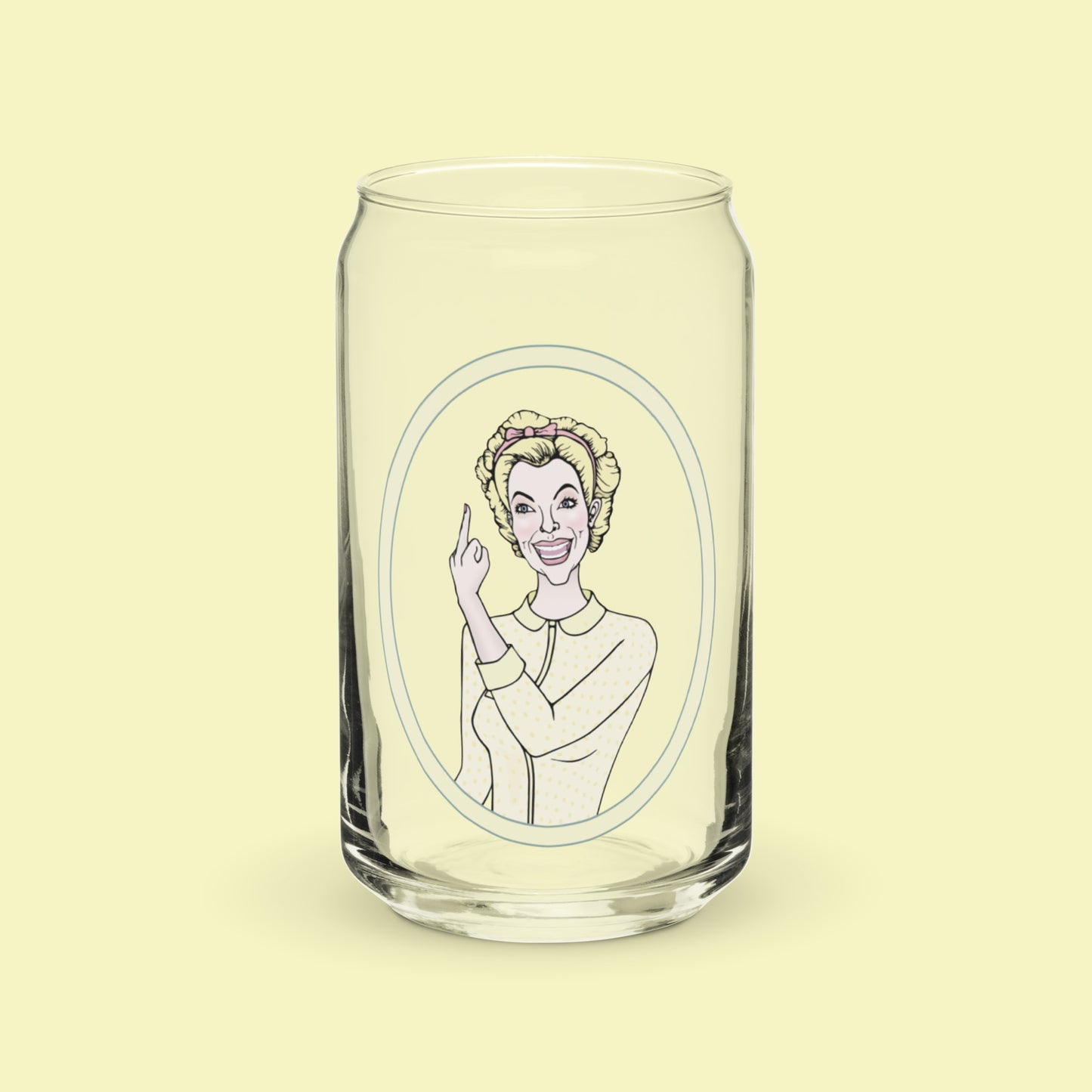 Lemon Lady - Can-Shaped Glass