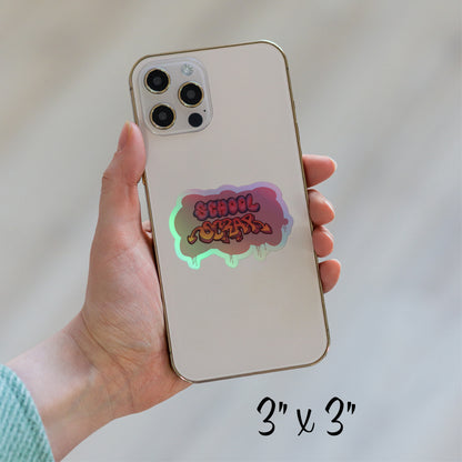 School Scrap - Cinnamon Scorch - Holographic Sticker
