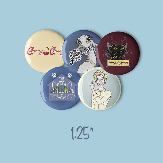 Variety Pack of Pin Buttons