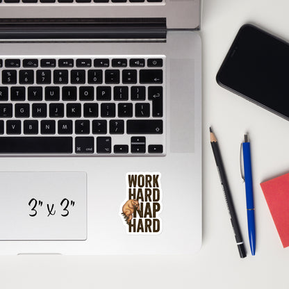 Work Hard, Nap Hard - Sticker