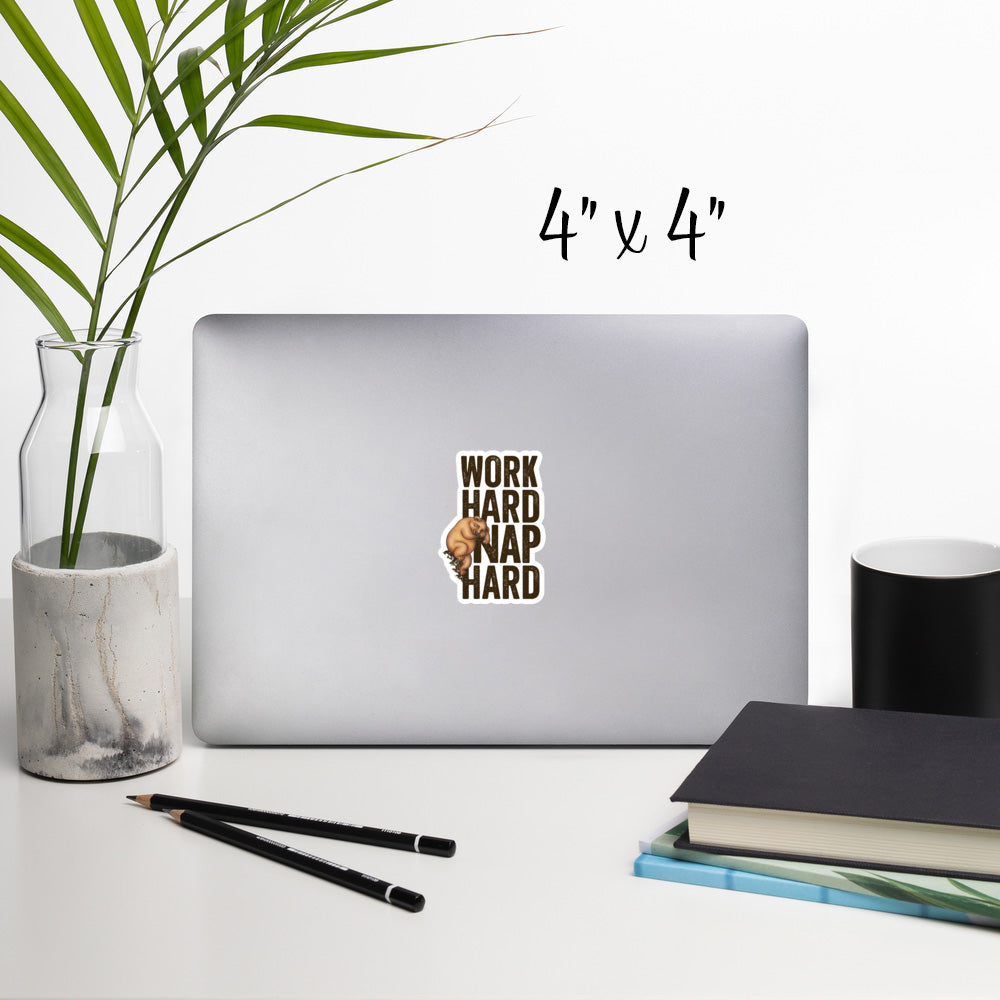 Work Hard, Nap Hard - Sticker