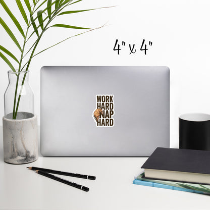 Work Hard, Nap Hard - Sticker