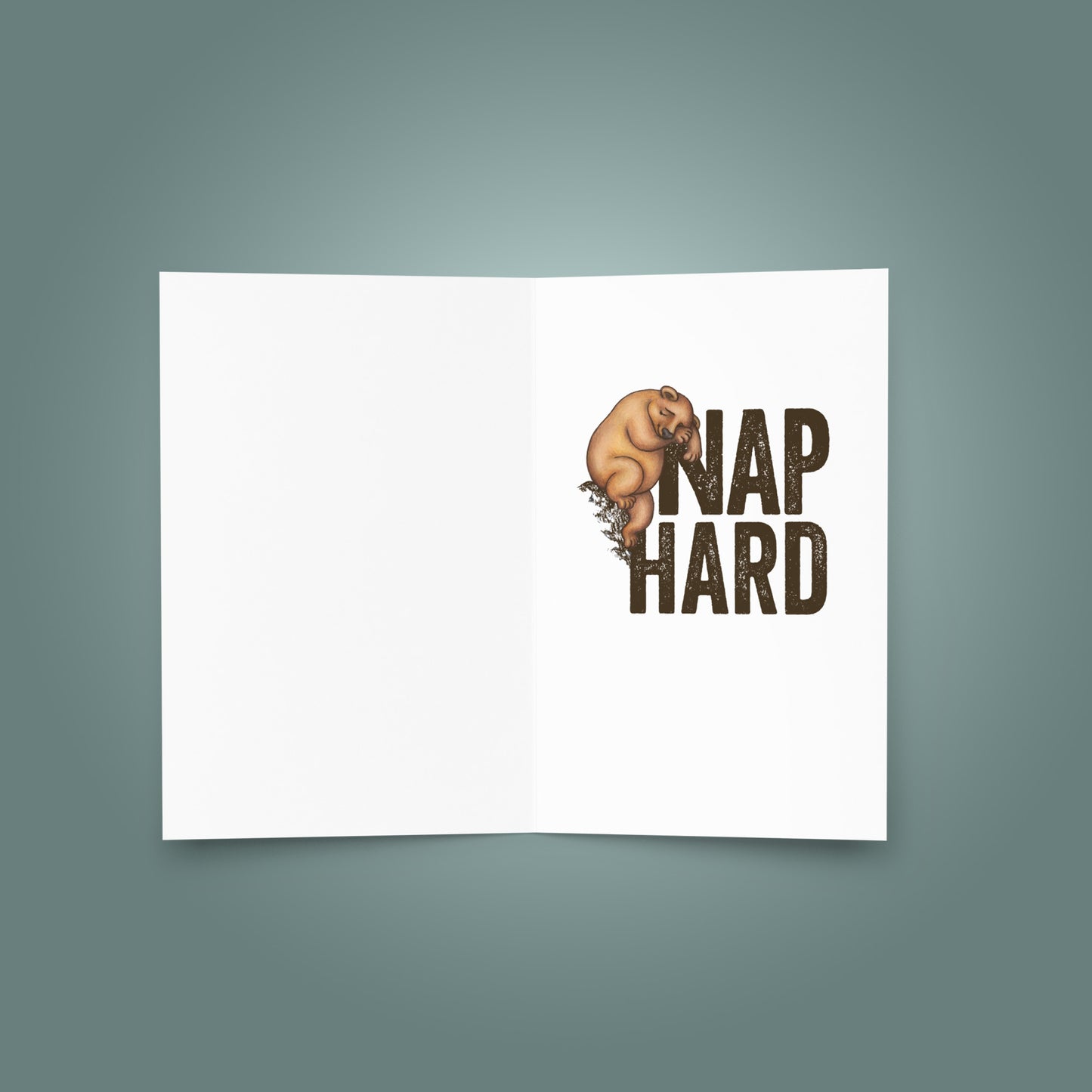 Work Hard, Nap Hard - Greeting Card