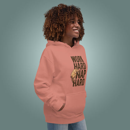 Work Hard, Nap Hard - Unisex Cotton Blend Hoodie