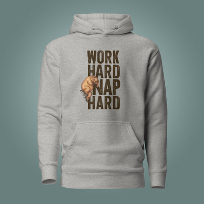 Work Hard, Nap Hard - Unisex Cotton Blend Hoodie