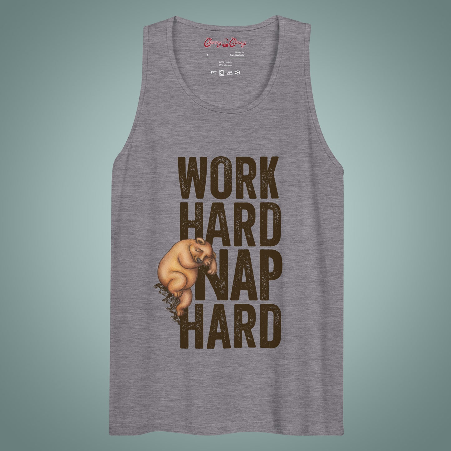 Work Hard, Nap Hard - Men’s Wide Neck Cotton Tank Top
