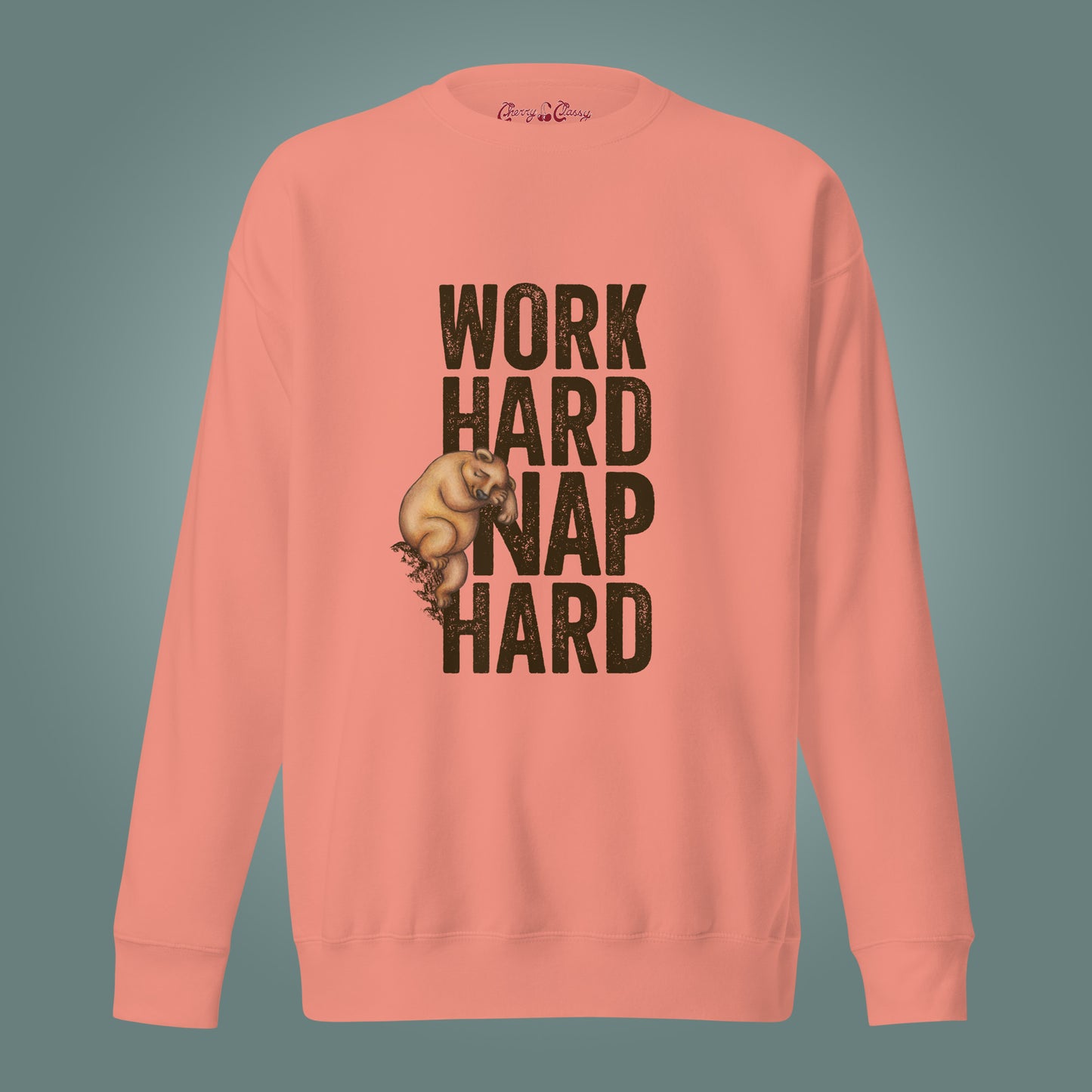 Work Hard, Nap Hard - Unisex Premium Cotton Blend Sweatshirt