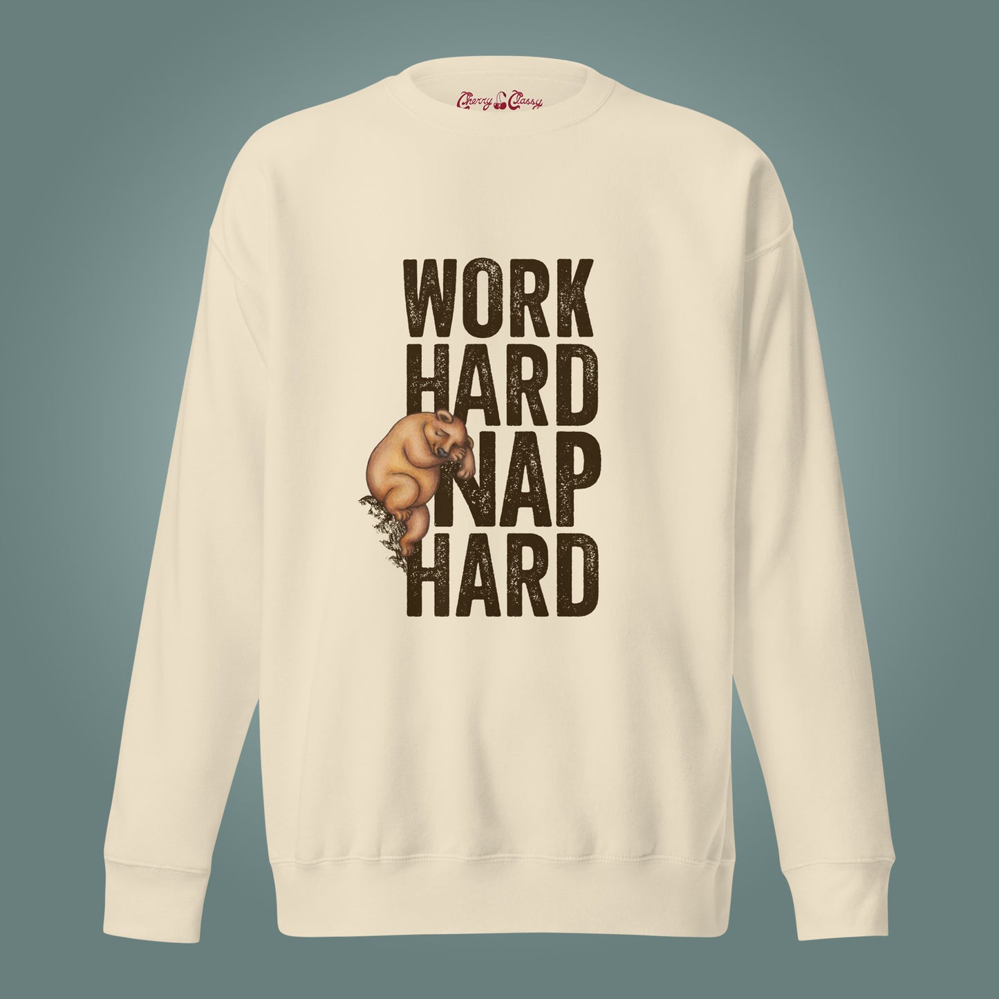 Work Hard, Nap Hard - Unisex Premium Cotton Blend Sweatshirt