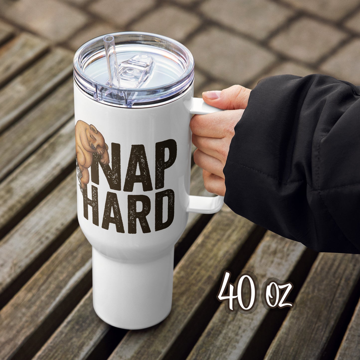 Work Hard, Nap Hard - Stainless Steel Travel Mug