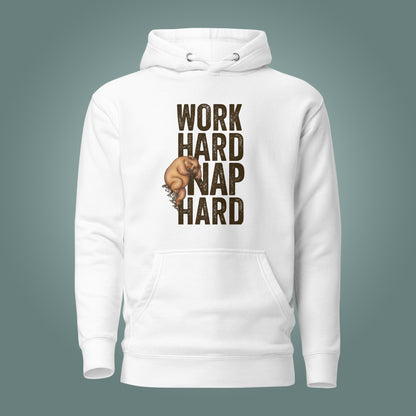 Work Hard, Nap Hard - Unisex Cotton Blend Hoodie